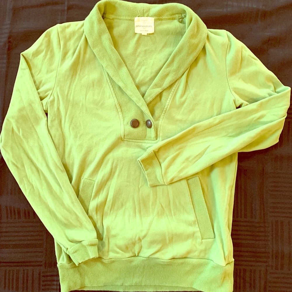 Banana Republic Shawl Neck Cotton Pullover